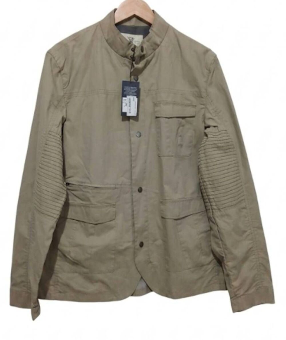 Wrk new york Matteo gottardi mens large  tan utility jacket fall beige khaki